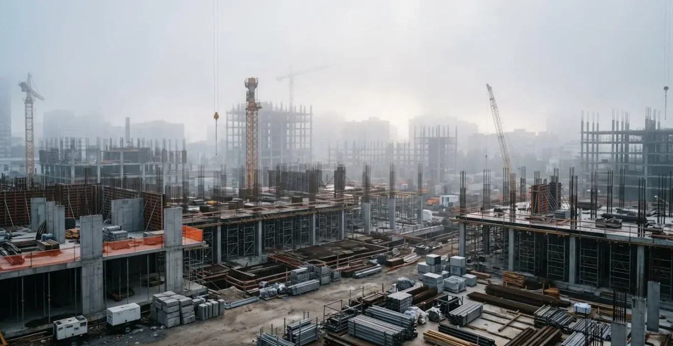 Représentation visuelle des facteurs de risque et des causes de défaillance dans les projets de construction