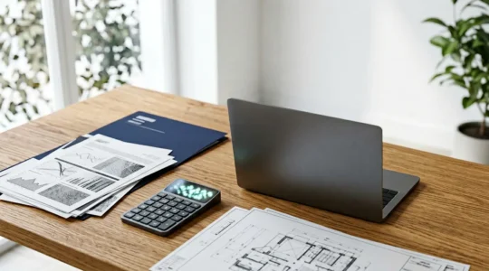 Analyse financiere d'un investissement locatif avec documents et calculatrice