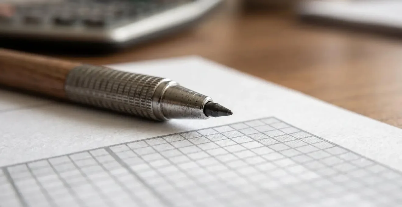 Détails macro de documents fiscaux avec calculatrice illustrant les charges oubliées