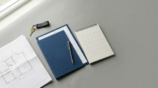 Organisation stratégique d'une vente immobilière avec documents et calendrier pour réussir en 90 jours