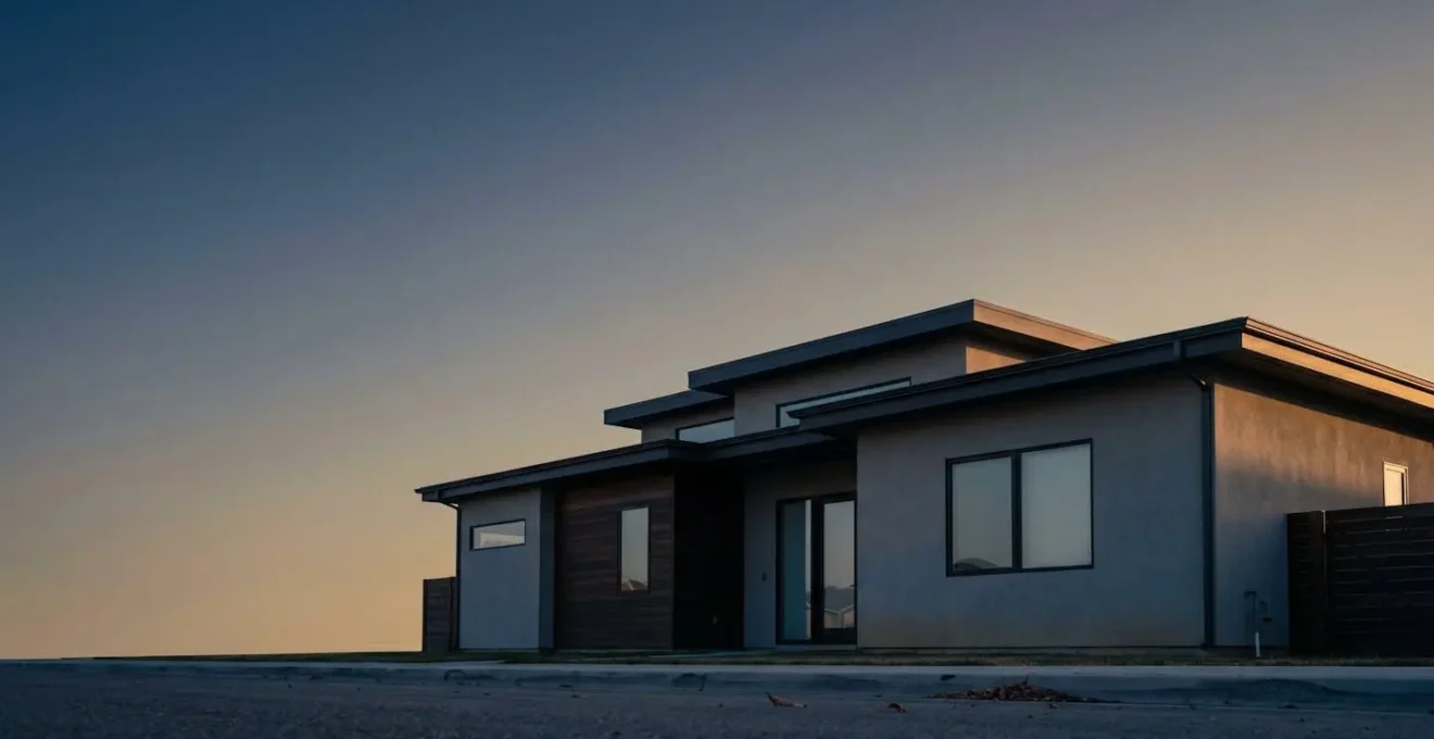 Caméra thermique infrarouge détectant les déperditions de chaleur sur la façade d'une maison