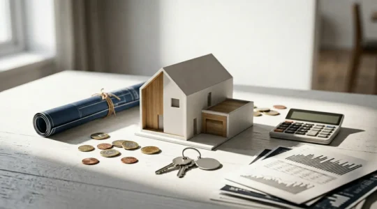 Concept symbolique des pièges financiers de l'achat immobilier pour primo-accédants