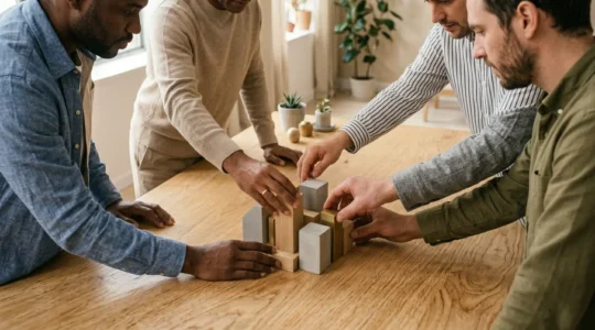 Concept d'investissement immobilier participatif accessible avec ticket d'entrée minimal