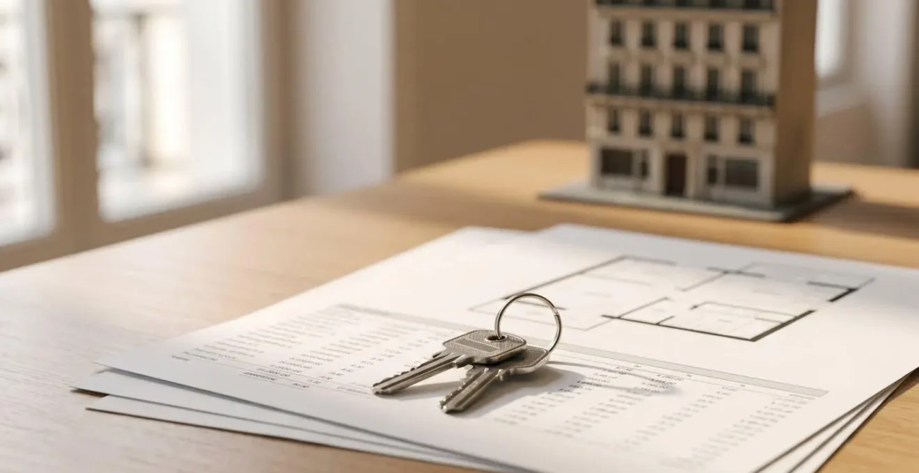 Clés de propriété et documents financiers pour un investissement immobilier rentable en studio