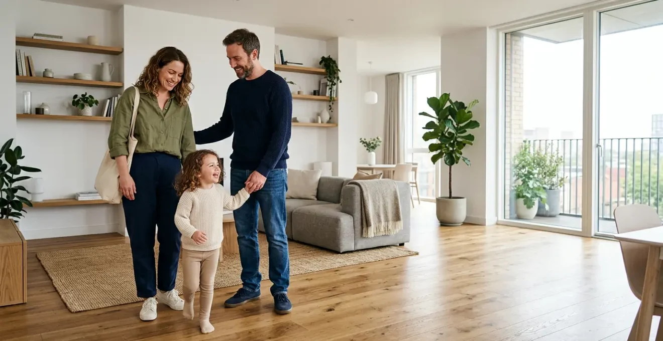 Famille dans son logement modulable et évolutif sur le long terme