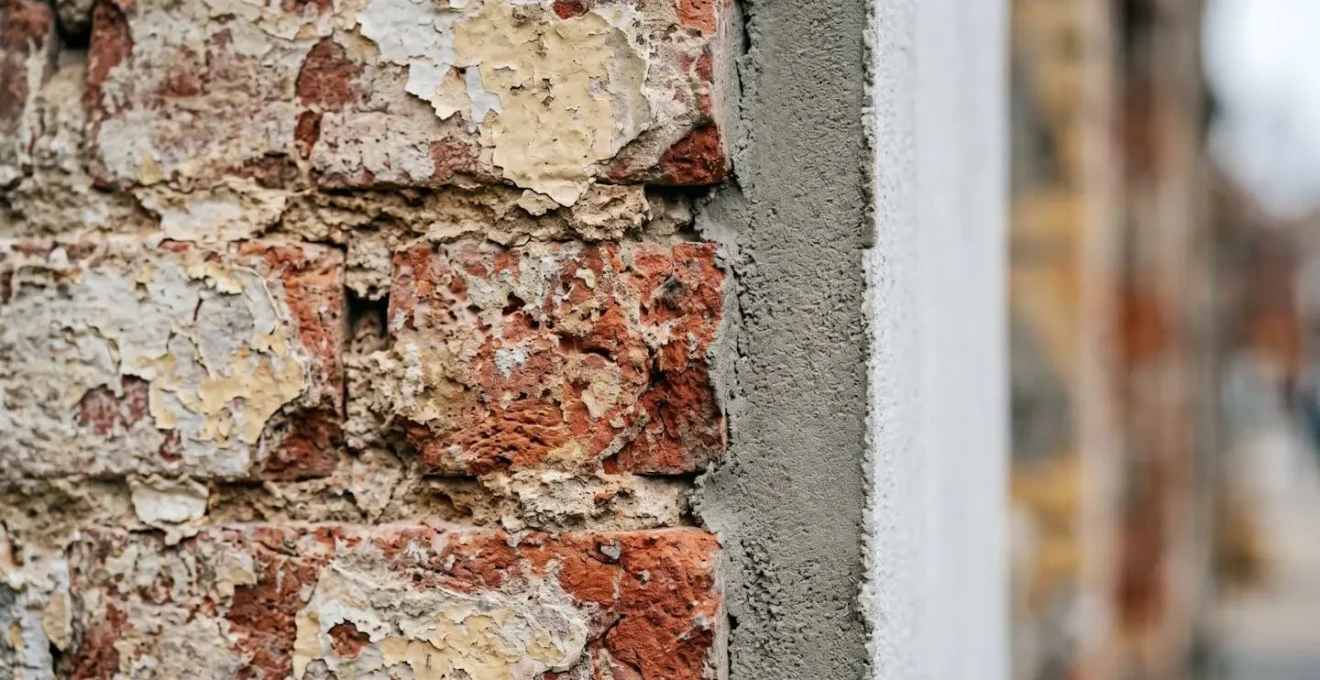 Détails architecturaux et transformations urbaines subtiles révélant l'évolution d'un quartier en pré-gentrification