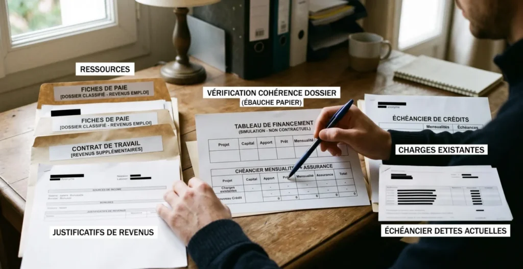 Feuilles de calcul et justificatifs utilisés pour vérifier les charges et ressources Feuilles de calcul et justificatifs utilisés pour vérifier les charges et ressources